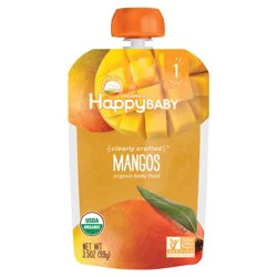 Happy Baby Organics Clearly Crafted Stage 1 Mangos Pouch 4 oz UNIT