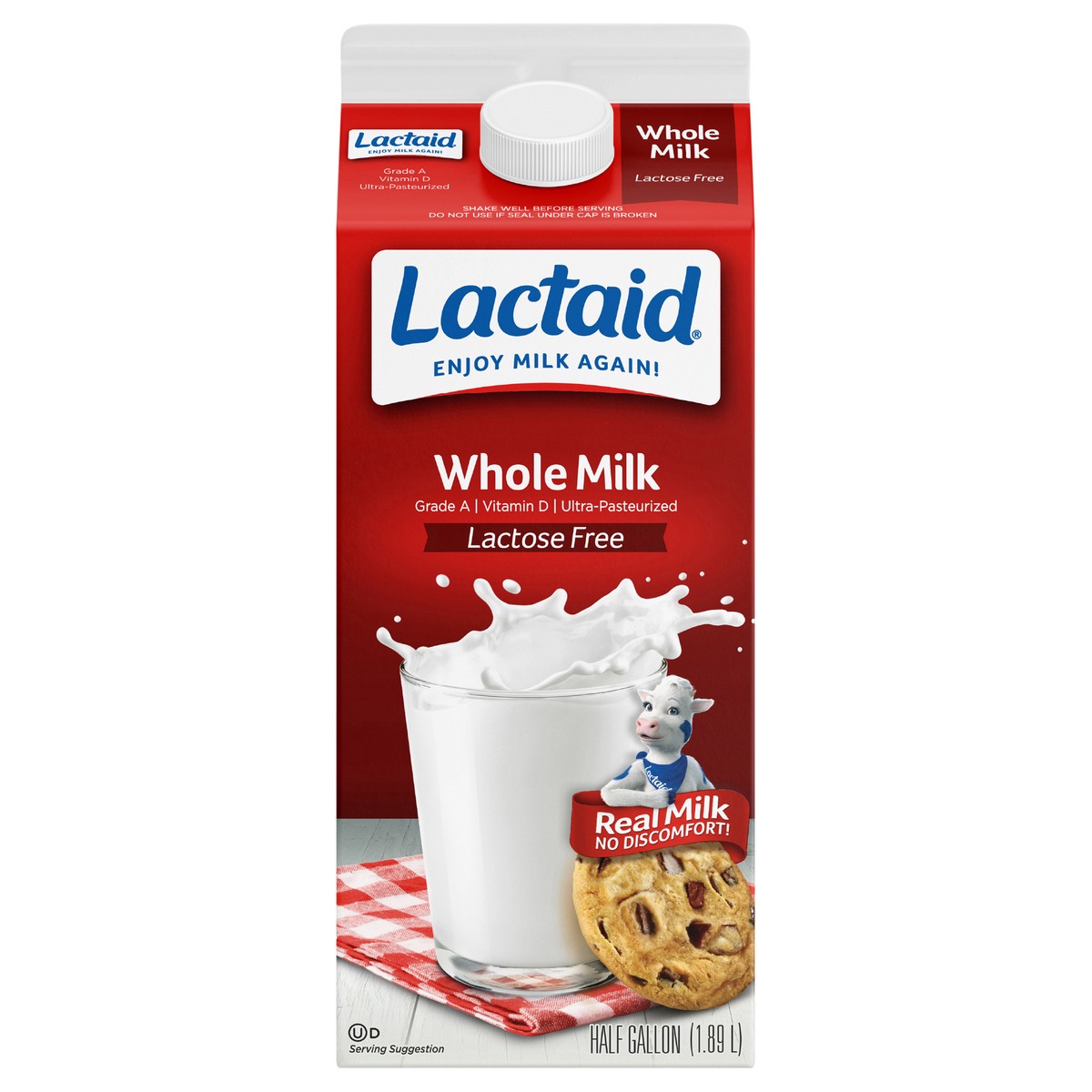 slide 1 of 9, Lactaid Whole Milk, 64 oz, 1/2 gal