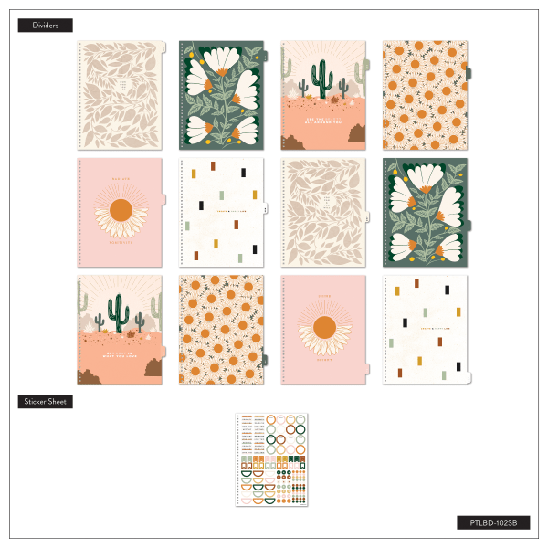 slide 2 of 9, 2024 Happy Planner 12-Month Monthly/Weekly Big Organized By Happy Planner, 8-1/2"" X 11"", Westward Sun, July 2024 To June 2025, 1 ct