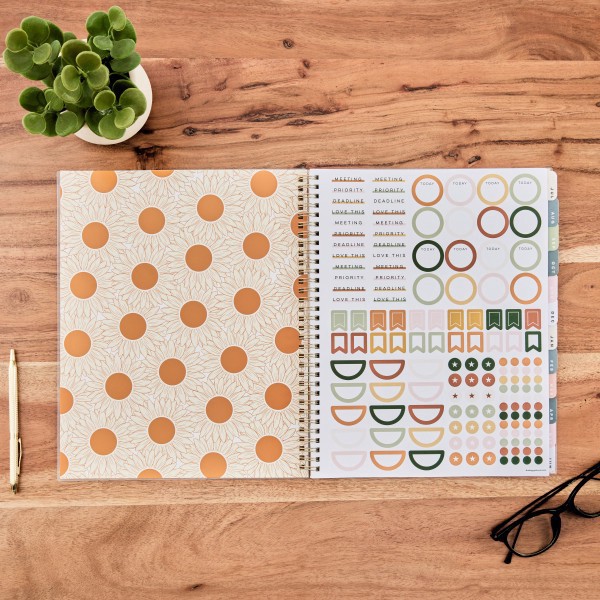 slide 7 of 9, 2024 Happy Planner 12-Month Monthly/Weekly Big Organized By Happy Planner, 8-1/2"" X 11"", Westward Sun, July 2024 To June 2025, 1 ct