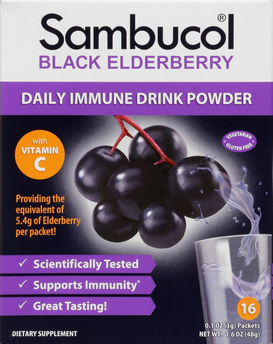 slide 8 of 9, Sambucol Daily Immune Drink Powder 16ct, 16 ct