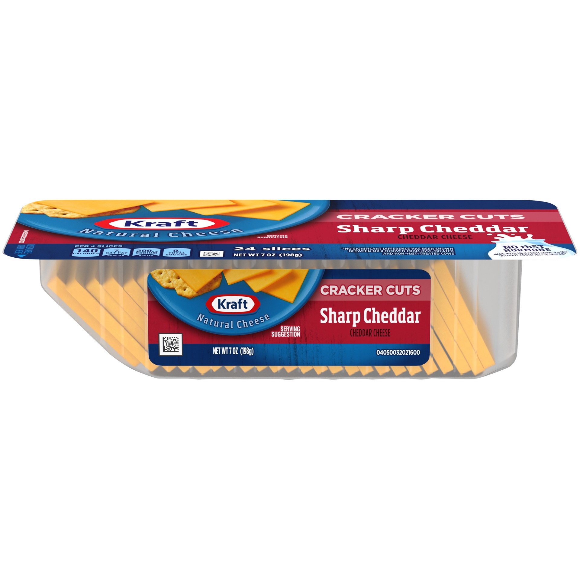 slide 1 of 6, Kraft Cracker Cuts Sharp Cheddar Cheese Slices, 24 ct Tray, 24 ct