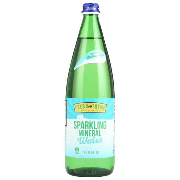 slide 1 of 1, Fresh Thyme Sparkling Mineral Water, 33.8 oz