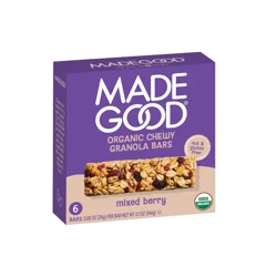 MadeGood Mixed Berry Granola Bars 6 - 0.85 oz Bars