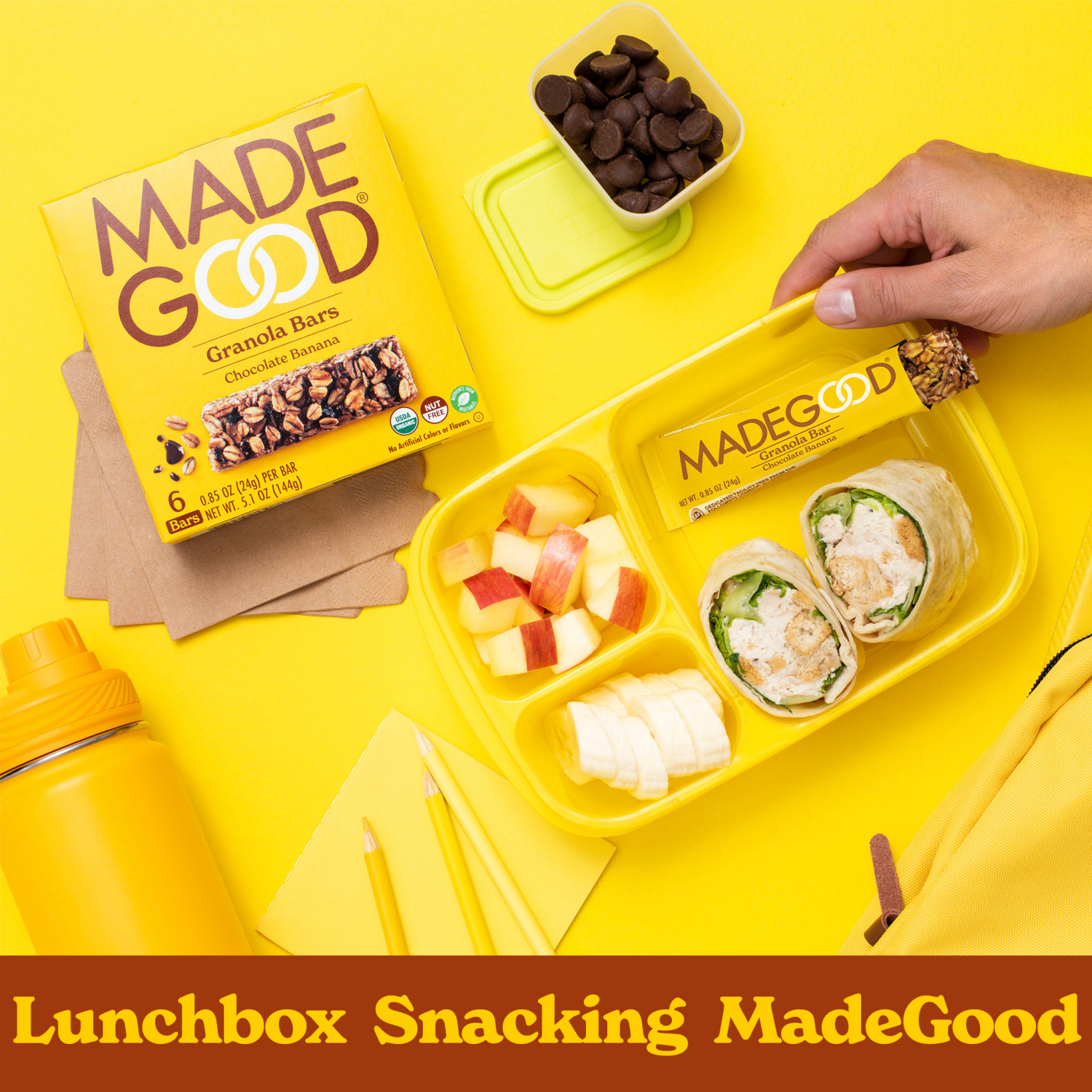 slide 7 of 8, MadeGood Chocolate Banana Granola Bars 6 ea, 6 ct