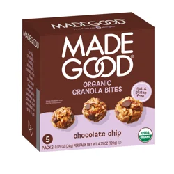 MadeGood Organic Chocolate Chip Granola Bites 5 - 0.85 oz Packs