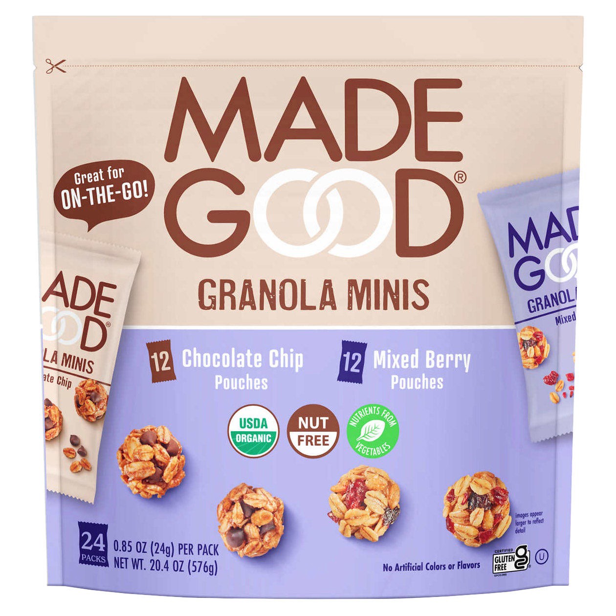 slide 1 of 1, MADE GOOD MadeGood Granola Minis, Variety Pack, 0.85 oz, 24 count, 