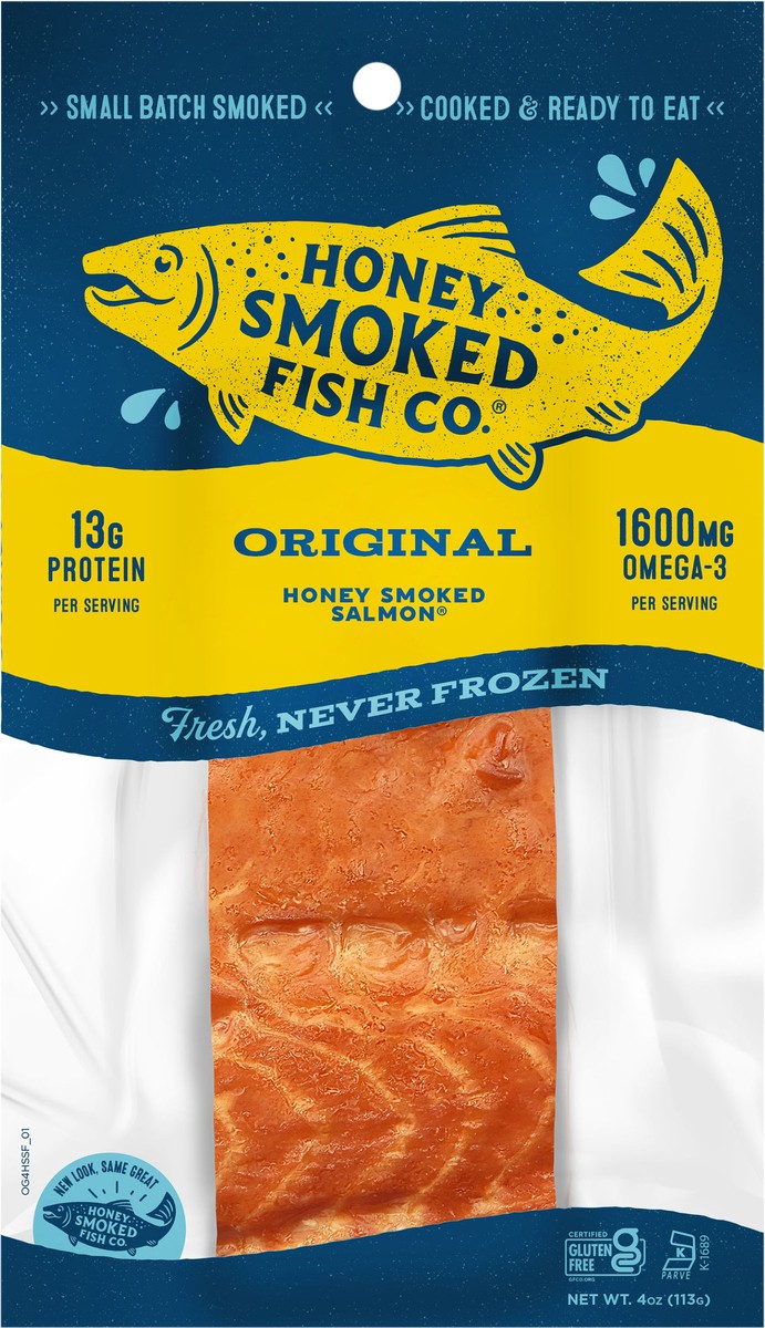 slide 8 of 9, Honey Smoked Fish Co. Honey Smoked Salmon 4oz Original, 4 oz