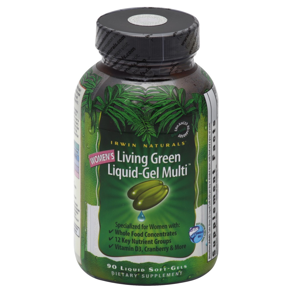 slide 3 of 3, Irwin Naturals Living Green Liquid Gel Multi 90 ea, 90 ct