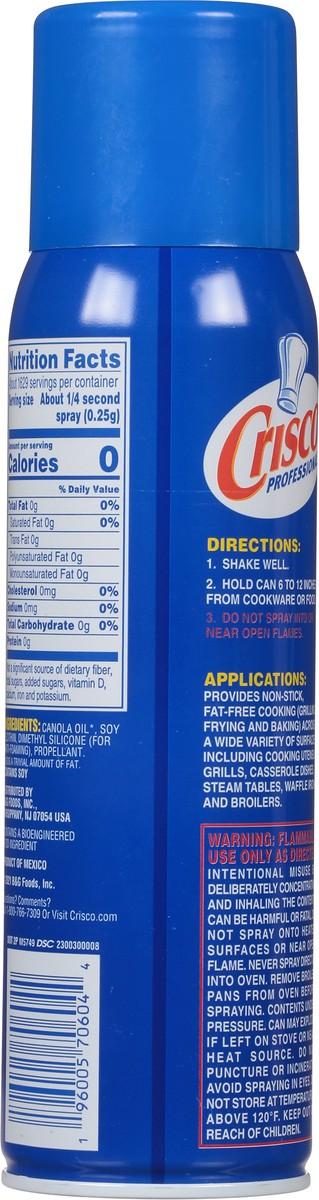 slide 7 of 9, Crisco Professional Pan Release Anti-Stick Spray, Gluten Free, Kosher, 17 oz, 17 oz