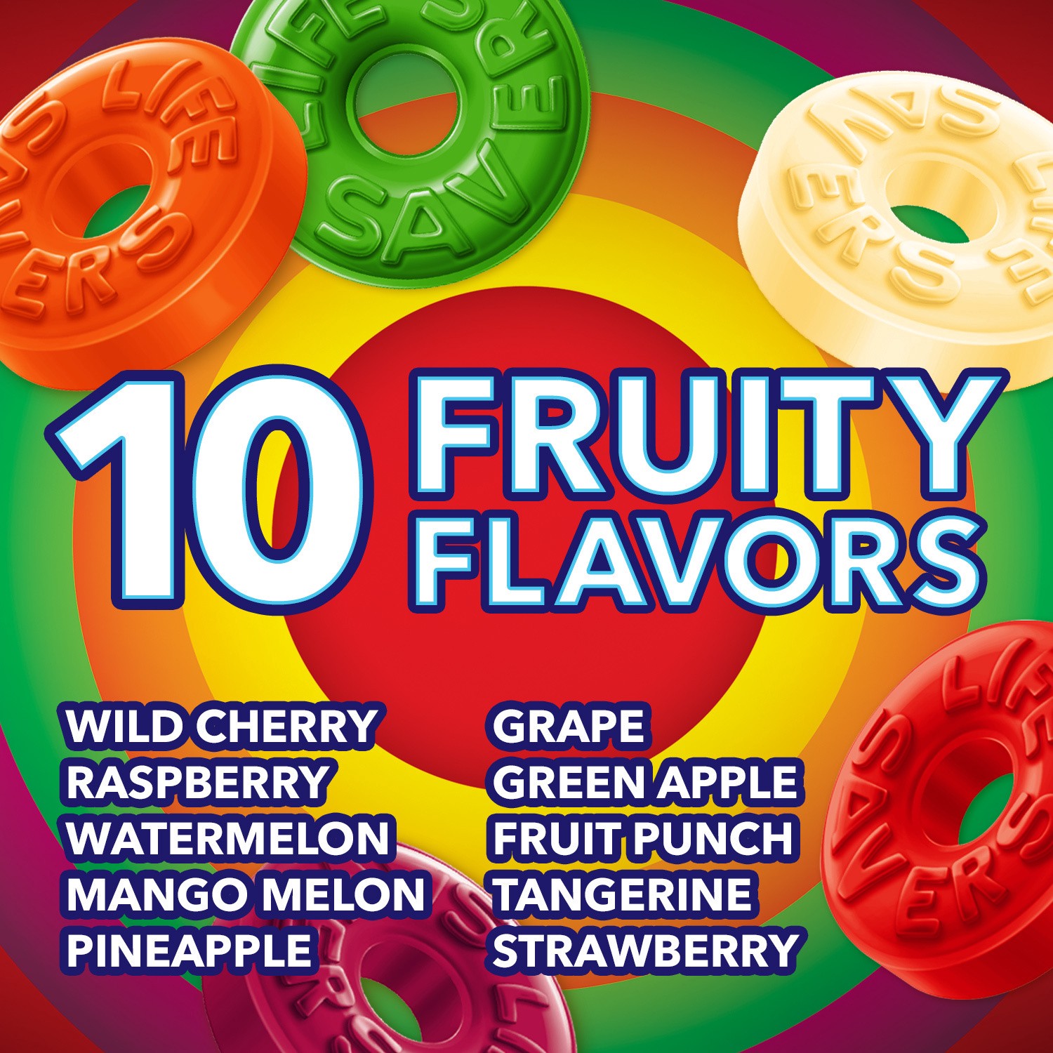 slide 5 of 8, LIFE SAVERS Fruit Variety Hard Candy Individually Wrapped, Sharing Size, 14.5 oz Bag, 14.5 oz