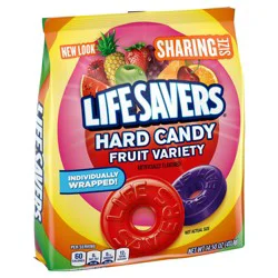 LIFE SAVERS Fruit Variety Hard Candy Individually Wrapped, Sharing Size, 14.5 oz Bag