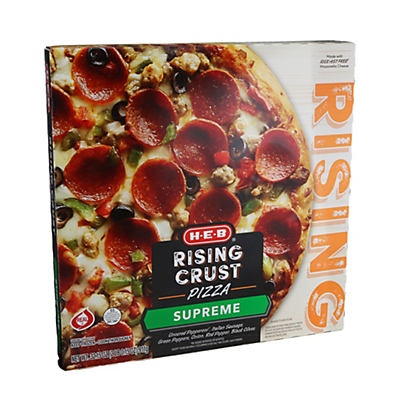 slide 1 of 1, H-E-B Select Ingredients Original Crust Supreme Pizza, 32.15 oz