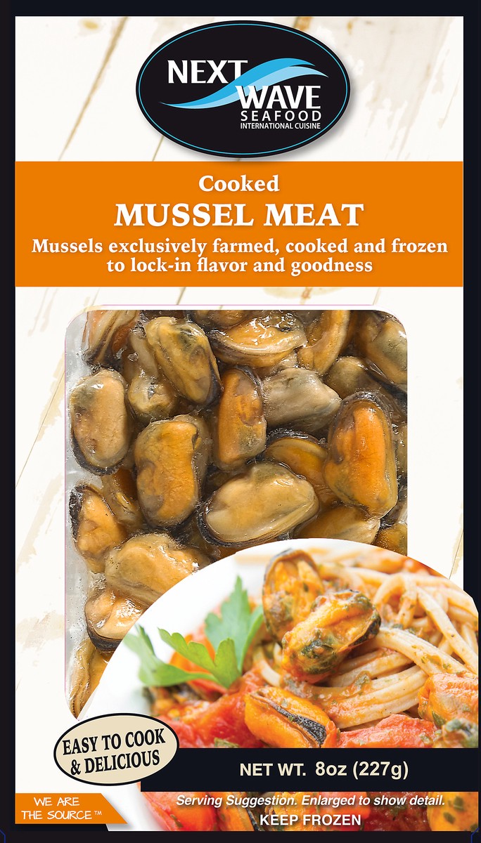 slide 1 of 7, Next Wave Seafood Cooked Mussel Meat 8 oz, 8 oz