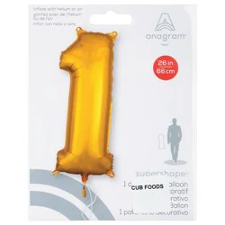 Number 1 Gold Balloon