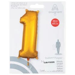 Number 1 Gold Balloon
