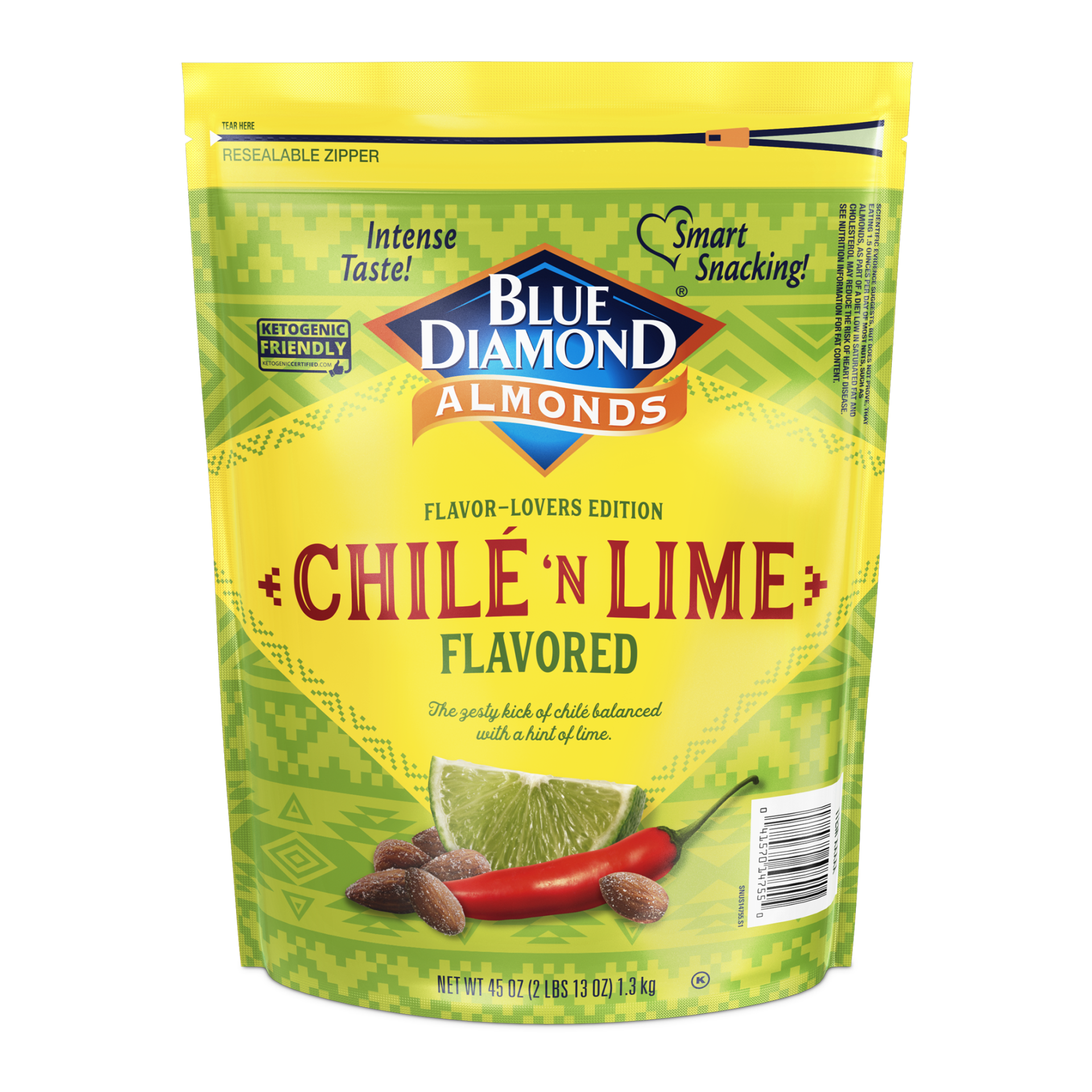 slide 1 of 1, Blue Diamond Chile'n Lime Almonds, 2.8 lb