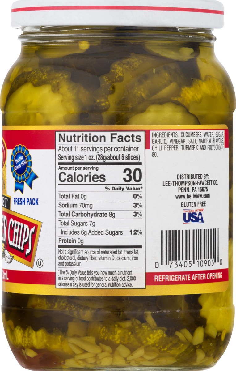 slide 13 of 13, Bell-View Bell View Hot & Sweet Garlic Chips, 16 oz