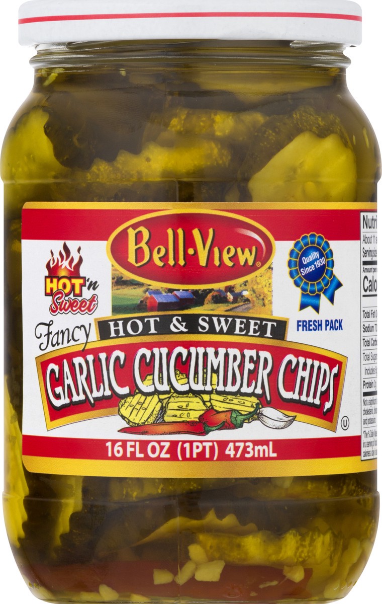 slide 6 of 13, Bell-View Bell View Hot & Sweet Garlic Chips, 16 oz