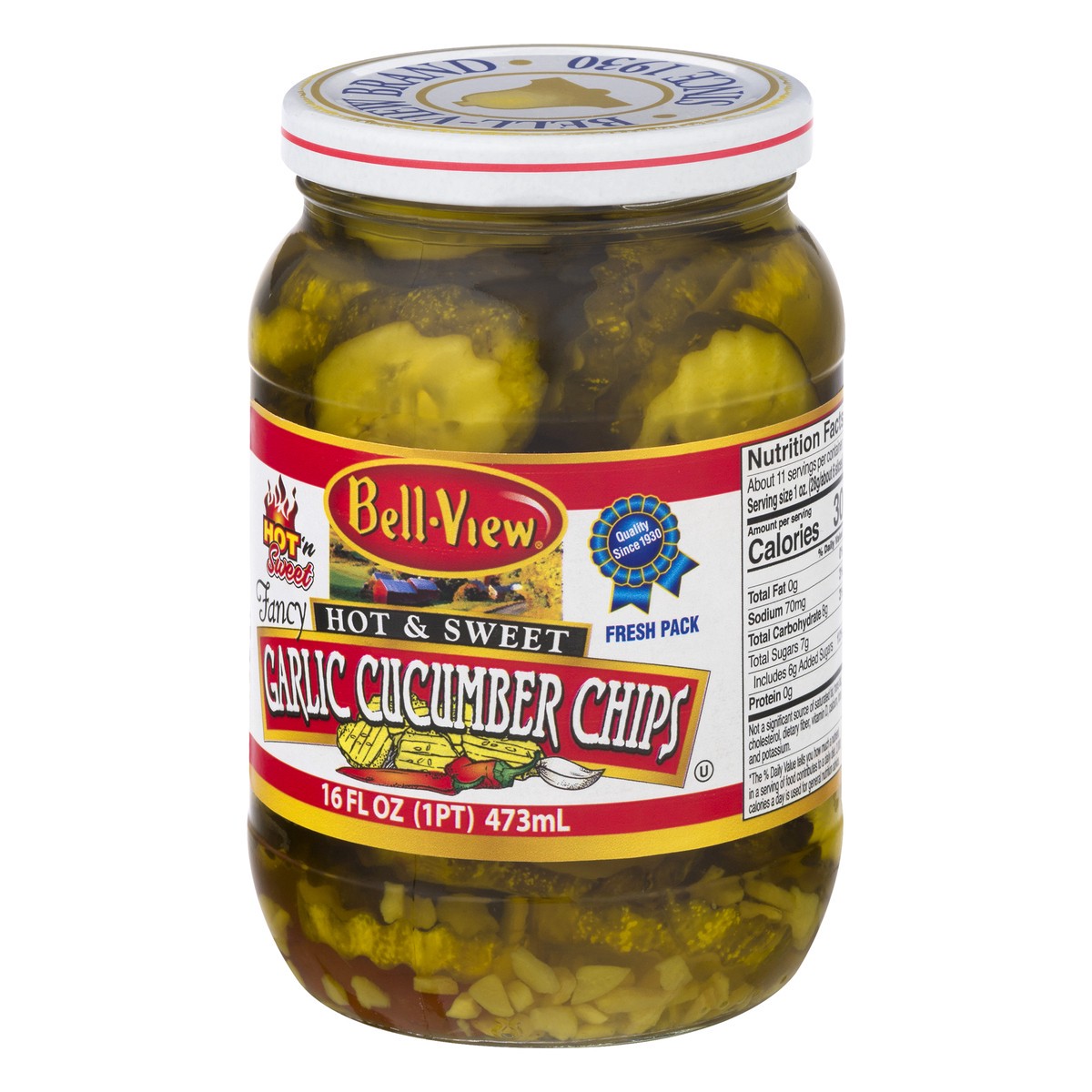 slide 11 of 13, Bell-View Bell View Hot & Sweet Garlic Chips, 16 oz