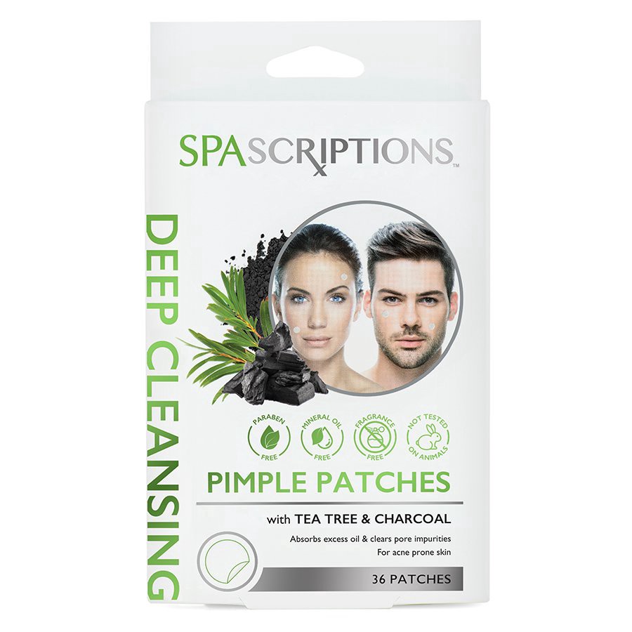 slide 1 of 1, SpaScriptions Deep Cleaning Pimple Patches, 36 ct