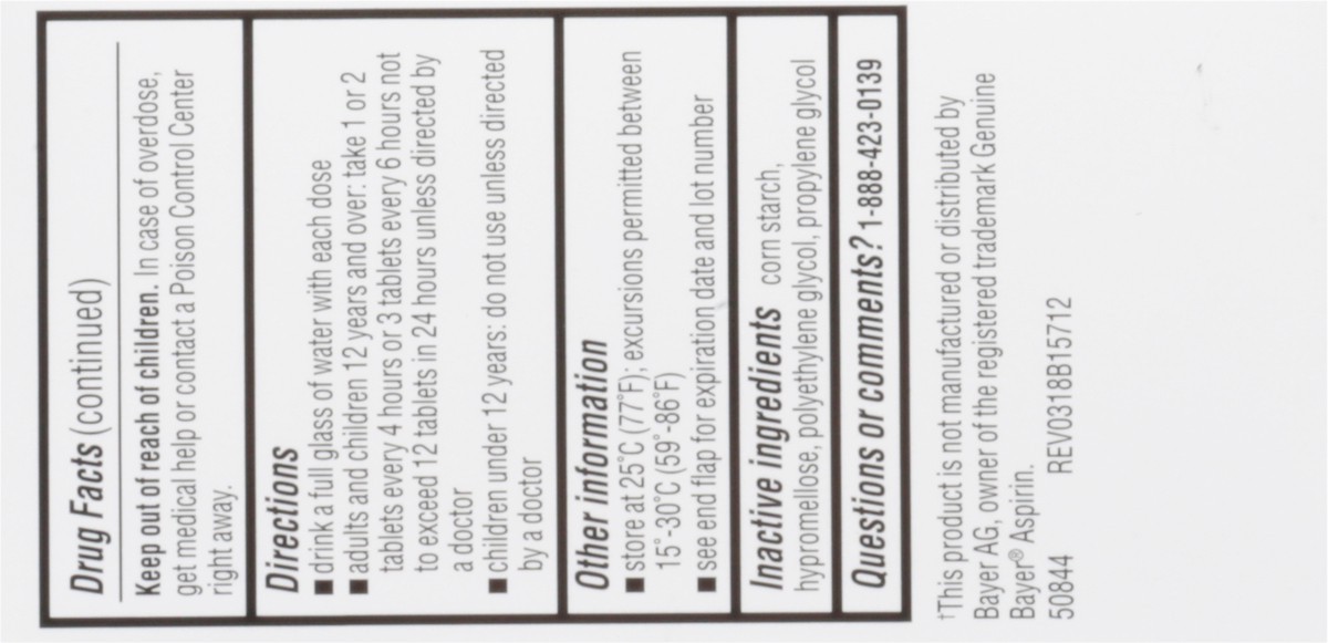 slide 7 of 10, TopCare Aspirin Coated, Pain Reliever, Fever Reducer, 100 ct