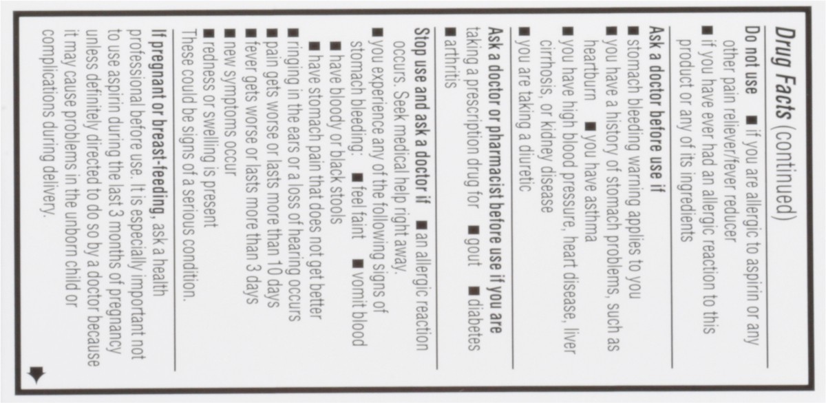 slide 9 of 10, TopCare Aspirin Coated, Pain Reliever, Fever Reducer, 100 ct