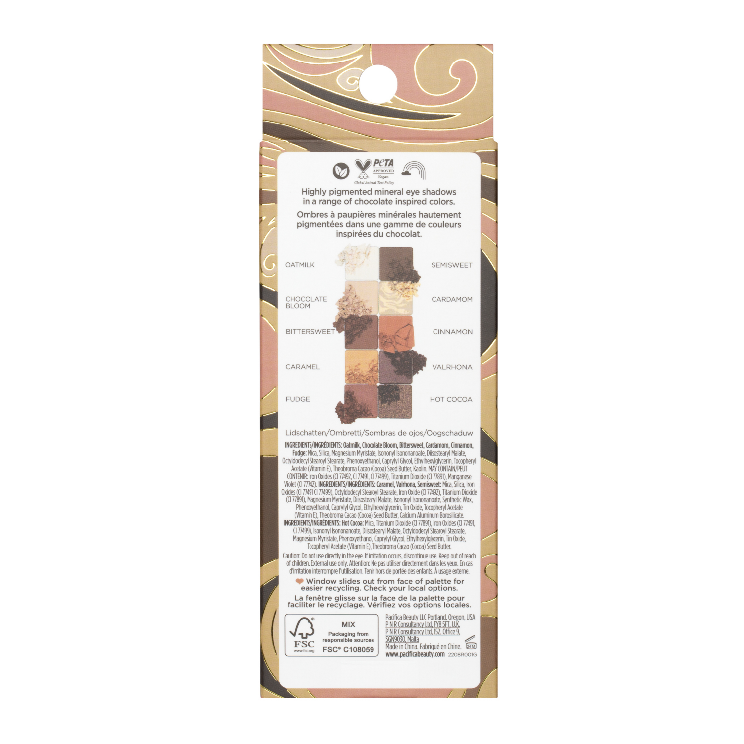 slide 2 of 2, Pacifica Cocoa Nudes Eyeshadow Palette, 0.24 oz