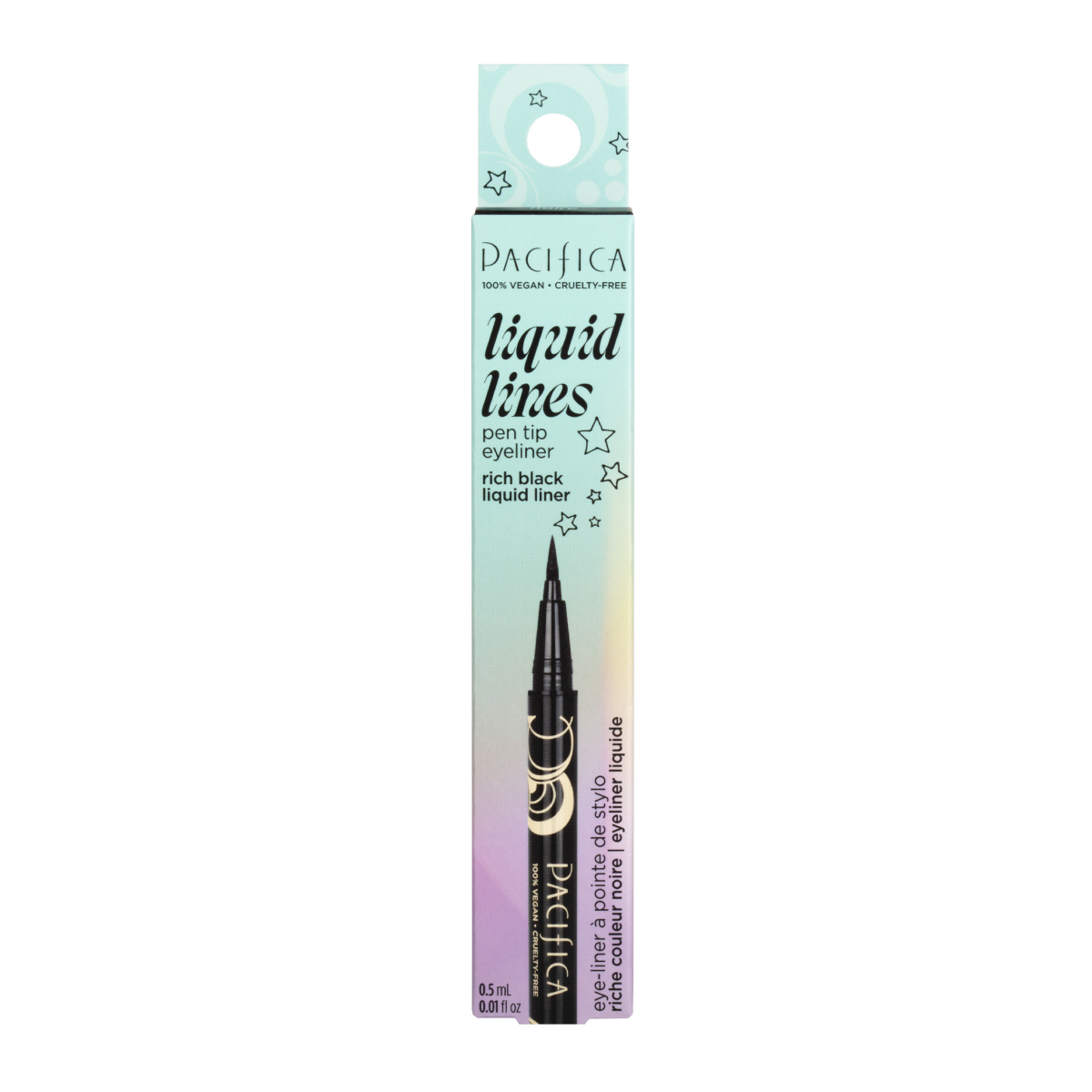 slide 1 of 2, Pacifica Liquid Lines Pen Tip Eyeliner - Rich Black, 0.01 oz