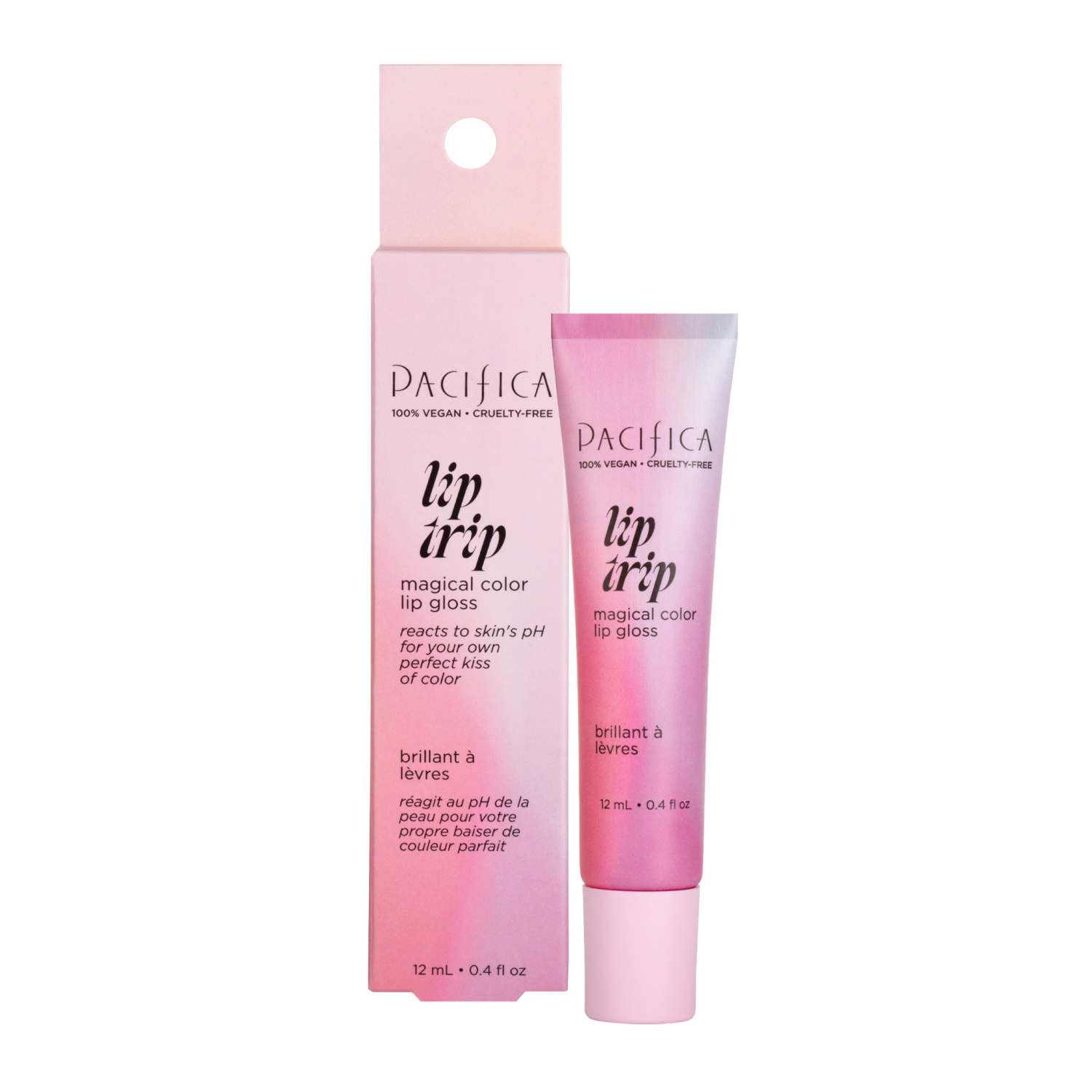 slide 1 of 2, Pacifica Lip Trip Magical Color Lip Gloss, 0.4 oz