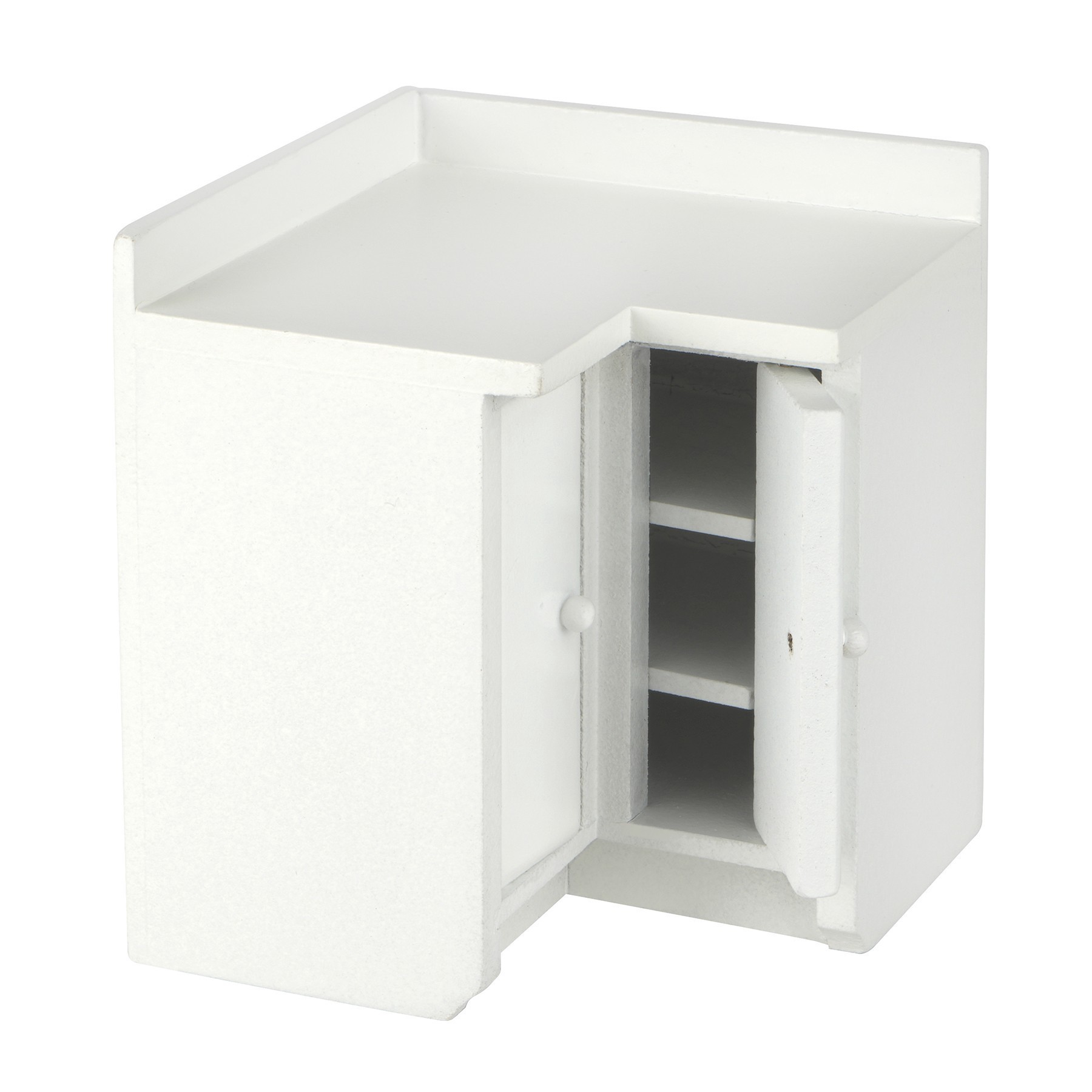 slide 2 of 2, Miniature White Kitchen Corner Cabinet By Make Market, 1:12 scale
