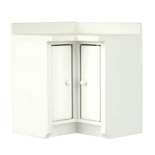 slide 1 of 2, Miniature White Kitchen Corner Cabinet By Make Market, 1:12 scale