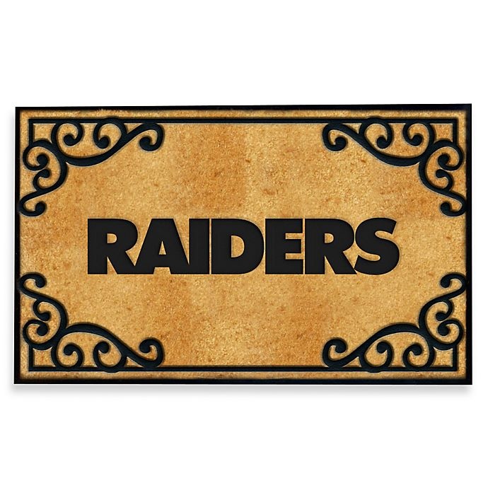 slide 1 of 1, NFL Oakland Raiders Door Mat, 1 ct