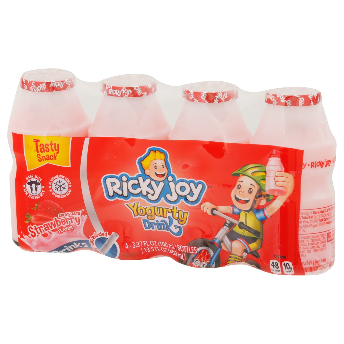 slide 11 of 13, Ricky Joy Yogurty Drink Strawberry Flavor, 4 ct; 13.5 oz