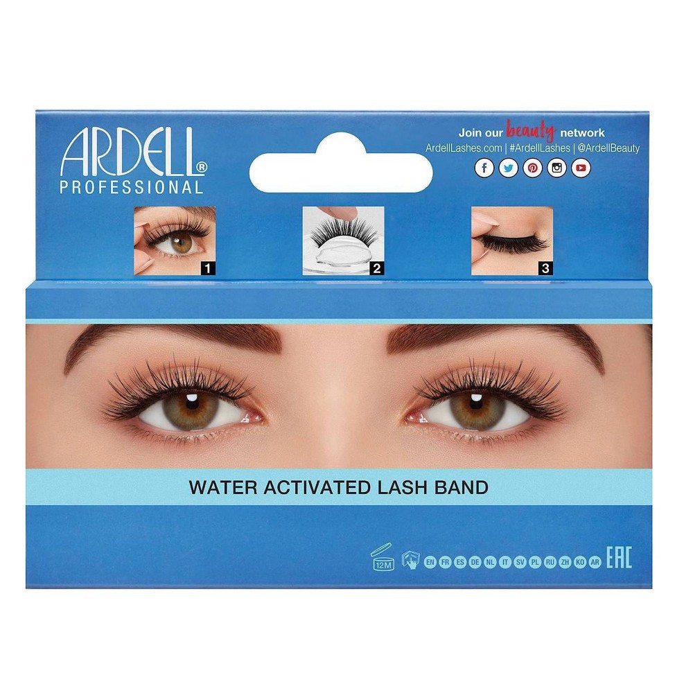 slide 2 of 4, Ardell Aqua 344 False Eyelashes - Black - 1pr, 1 oz