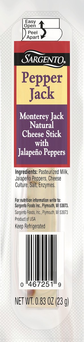 slide 2 of 6, .83 Oz Srg Pepper Jack Stick, 0.83 oz