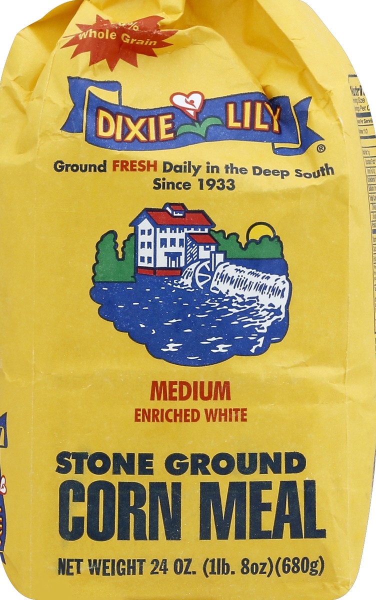 slide 5 of 5, Dixie Lily Corn Meal 24 oz, 24 oz