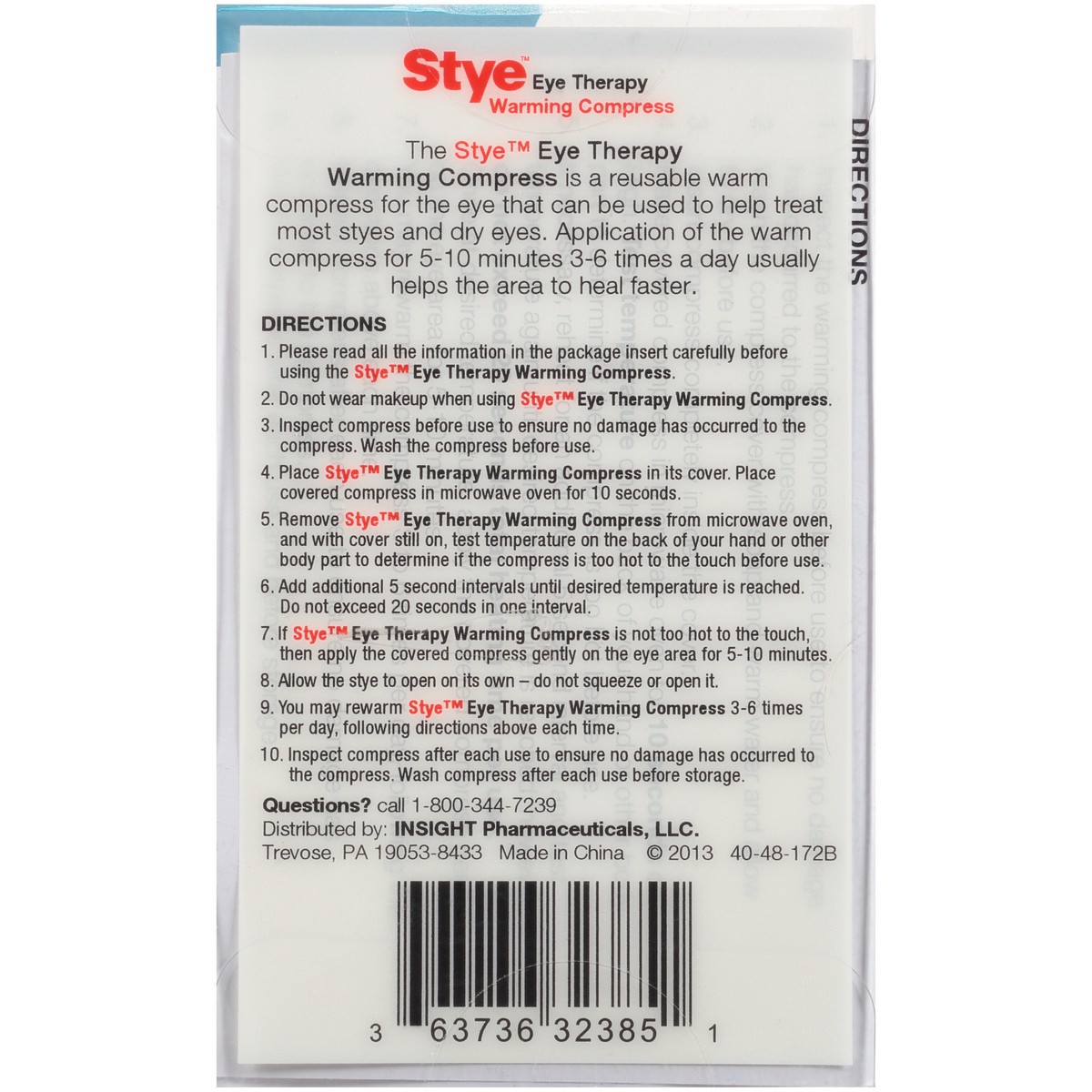 slide 5 of 9, Stye Eye Therapy Reusable Warming Compress, Relief for Styes and Dry Eyes, Reusable, Daily Use As Needed, 1 Count, 1 ct