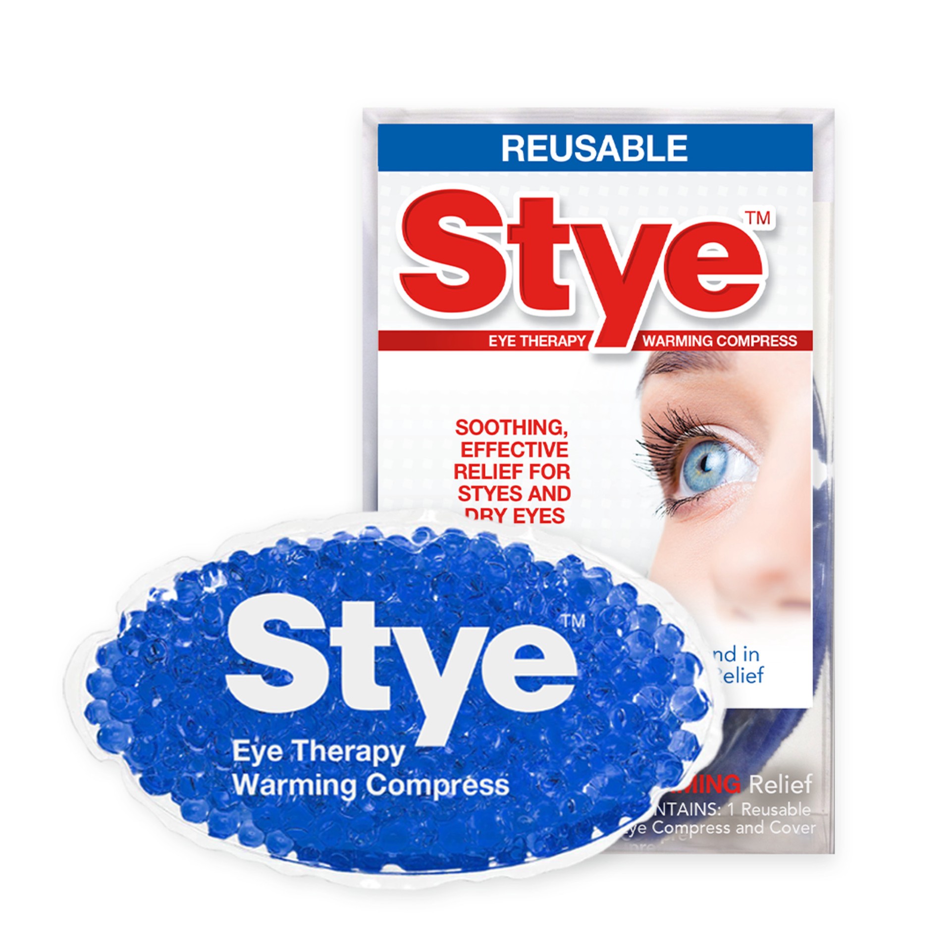 slide 1 of 9, Stye Eye Therapy Reusable Warming Compress, Relief for Styes and Dry Eyes, 1 Count, 1 ct