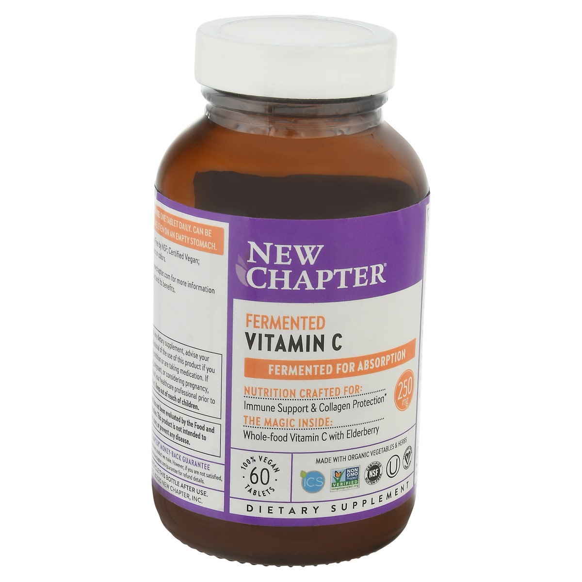 slide 2 of 9, New Chapter 250 mg Vitamin C Vegan Tablets 60 ea Bottle, 60 ct