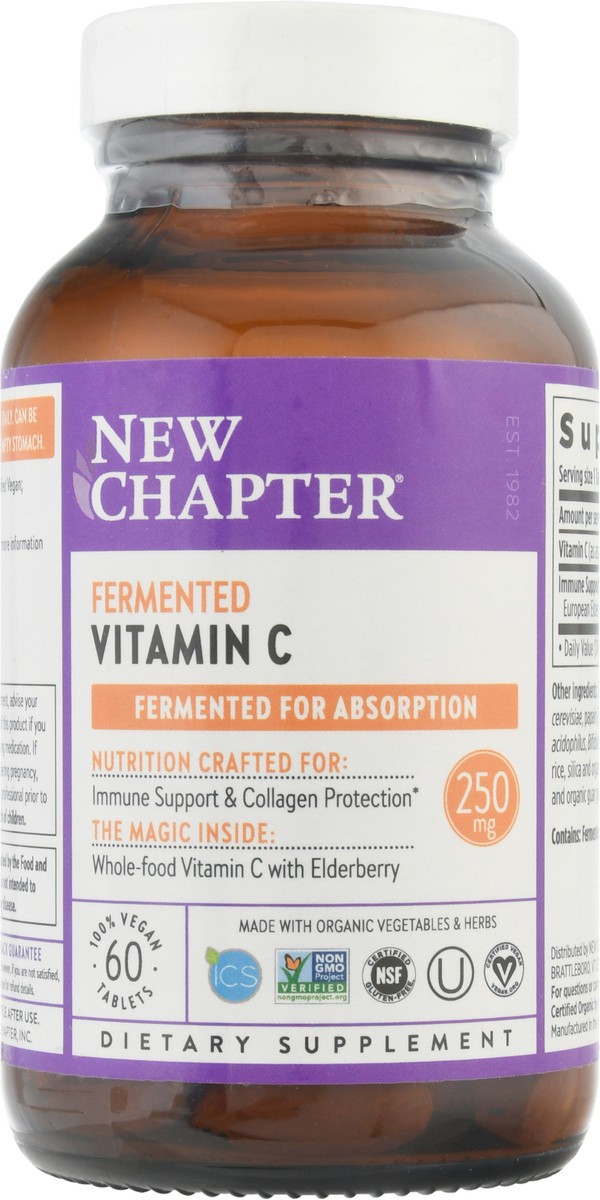 slide 6 of 9, New Chapter 250 mg Vitamin C Vegan Tablets 60 ea Bottle, 60 ct