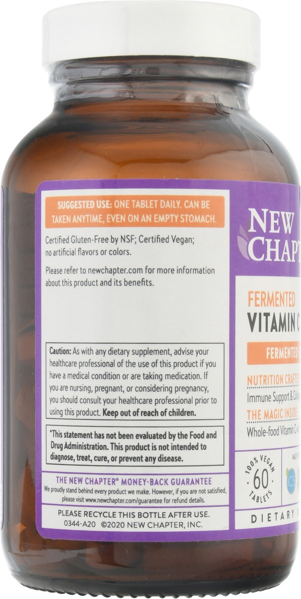 slide 7 of 9, New Chapter 250 mg Vitamin C Vegan Tablets 60 ea Bottle, 60 ct