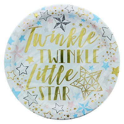 slide 1 of 1, Unique Industries Twinkle Little Stars 9 in Plates, 8 ct