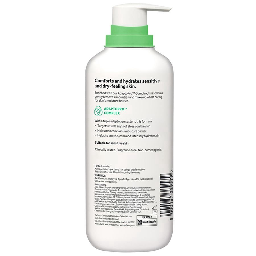 slide 4 of 5, No7 Derm Solutions Dry & Sensitive Skin Hydrating Cream Cleanser 16 fl oz, 16 fl oz