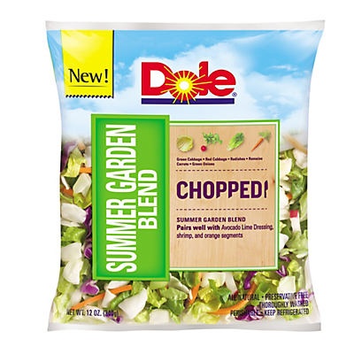 slide 1 of 1, Dole Chopped Summer Garden Blend Salad Kit, 12 oz