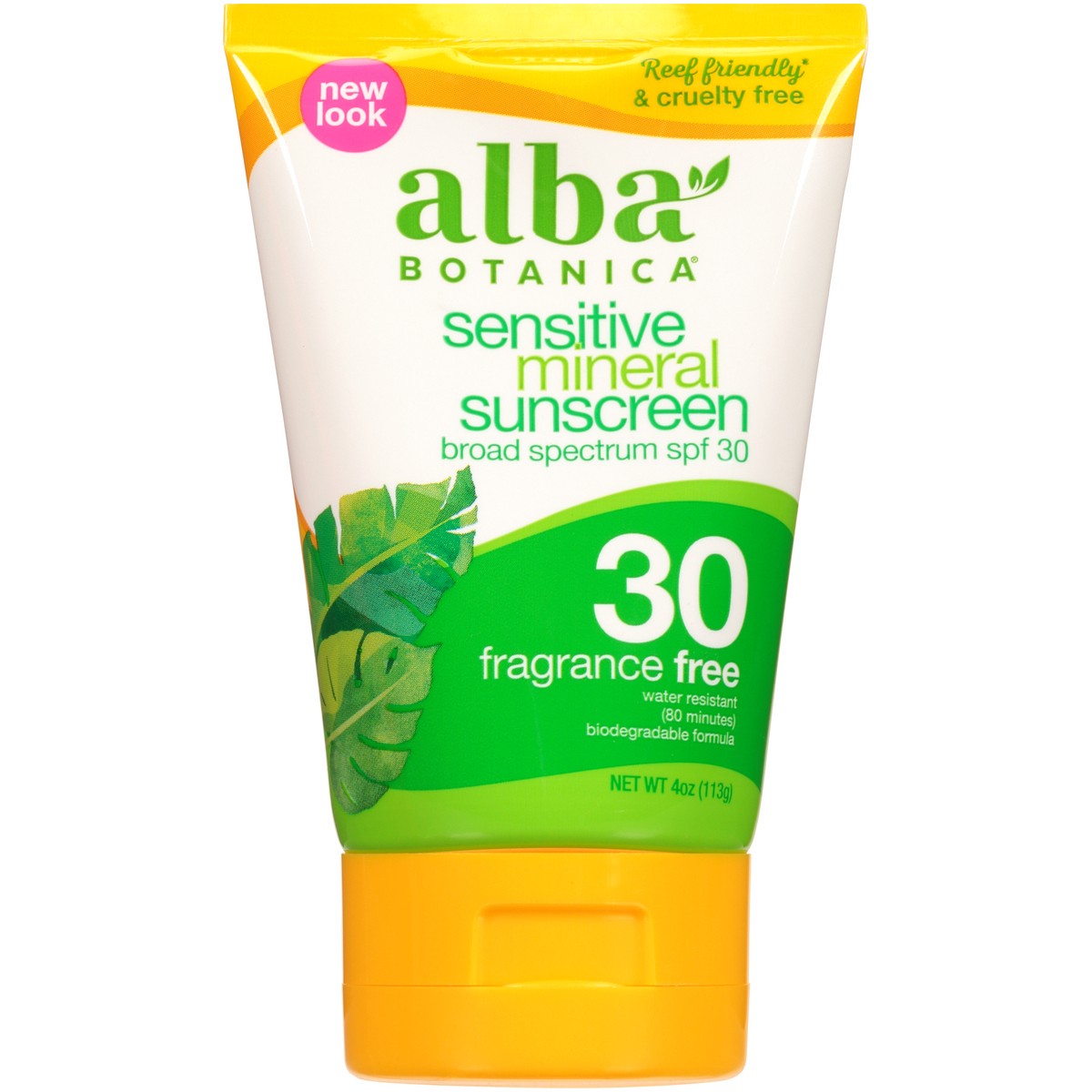 slide 4 of 8, Alba Botanica Fragrance Free Sensitive Mineral Sunscreen Spf 30, 3 oz