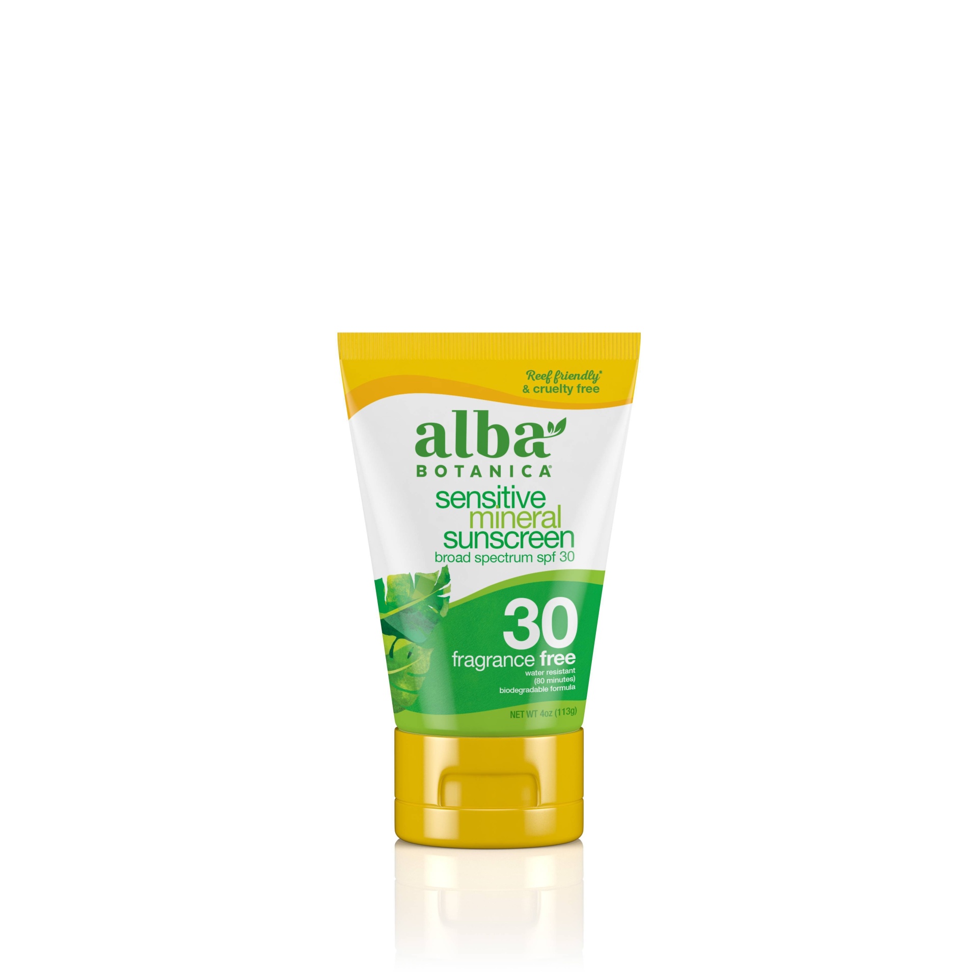 slide 1 of 1, Alba Botanica Fragrance Free Sunscreen Lotion - SPF 30, 4 oz