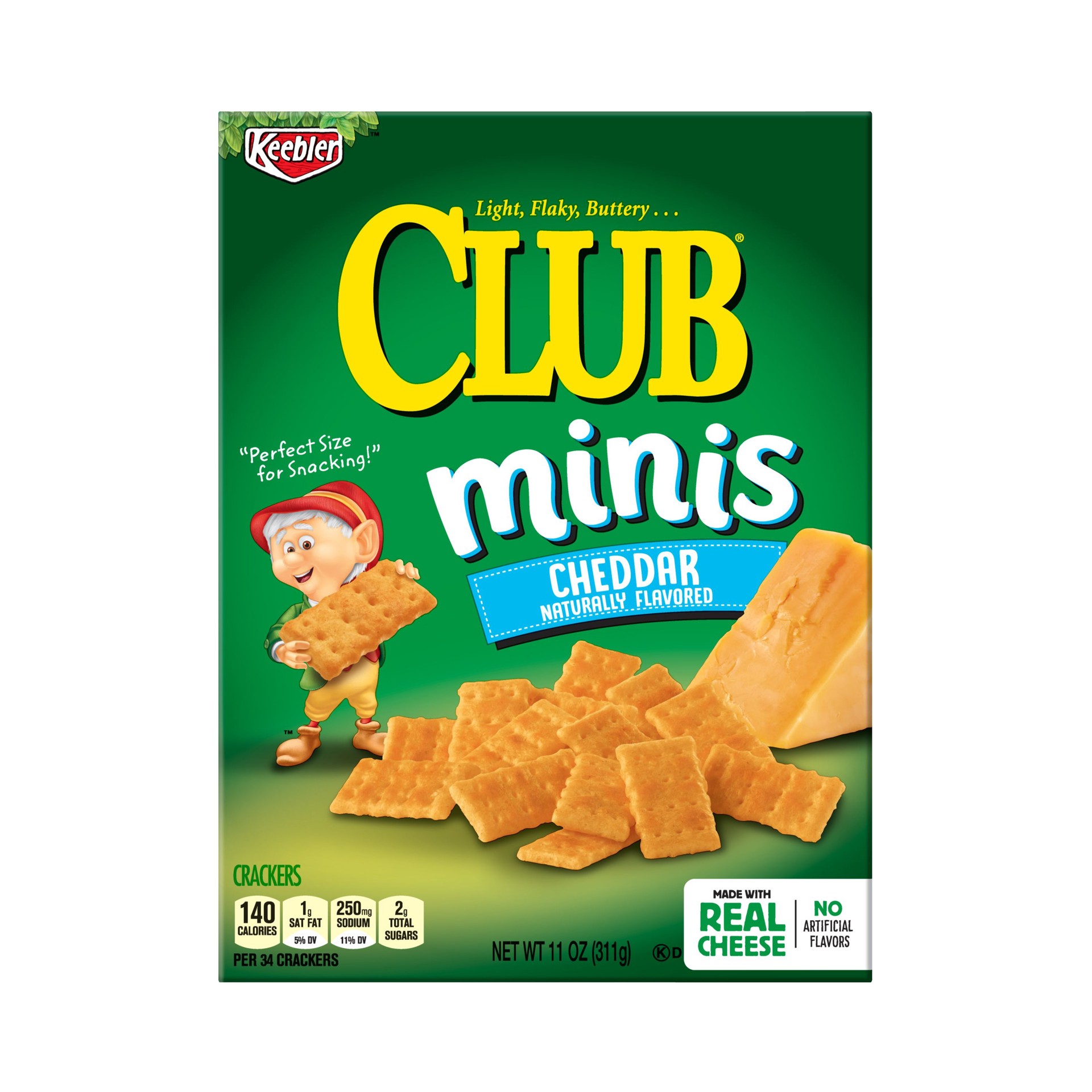 slide 1 of 7, Club Minis Cheddar Crackers, 11 oz