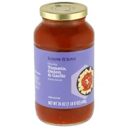 know & love Tomato Onion Garlic Pasta Sauce 24 Ounces