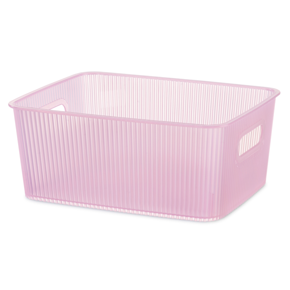 slide 1 of 3, Whitmor Resin Ribbed Small Tote Lilac, 1 ct